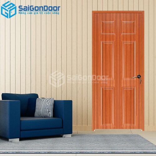 Cửa Gỗ HDF Veneer 6A-sapele-HDFV-SGD