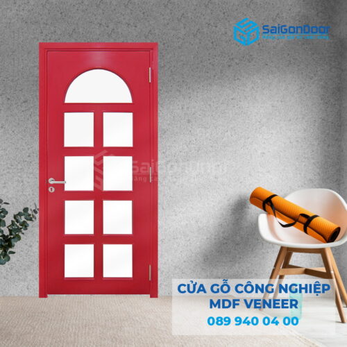 Cửa Gỗ MDF Veneer P1G9 hong-SGD